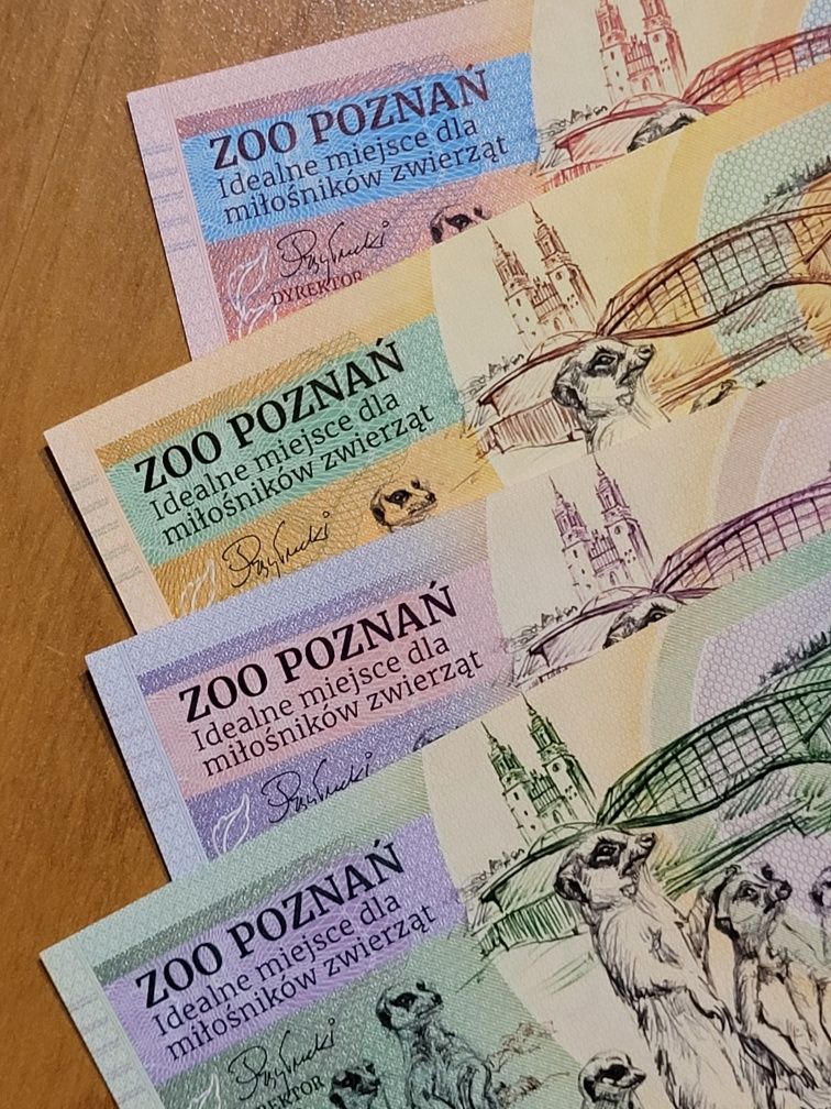 NOWOŚĆ Banknoty kolekcjonerskie Zoo Poznań ZOOLAR bony Matej Gabris