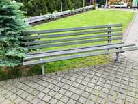 Ławka żeliwna, PRL, 200cm, deski nowe