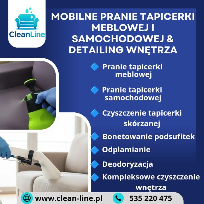 Mobilne Pranie Tapicerki Meblowej i Samochodowej | Detailing Wnętrz