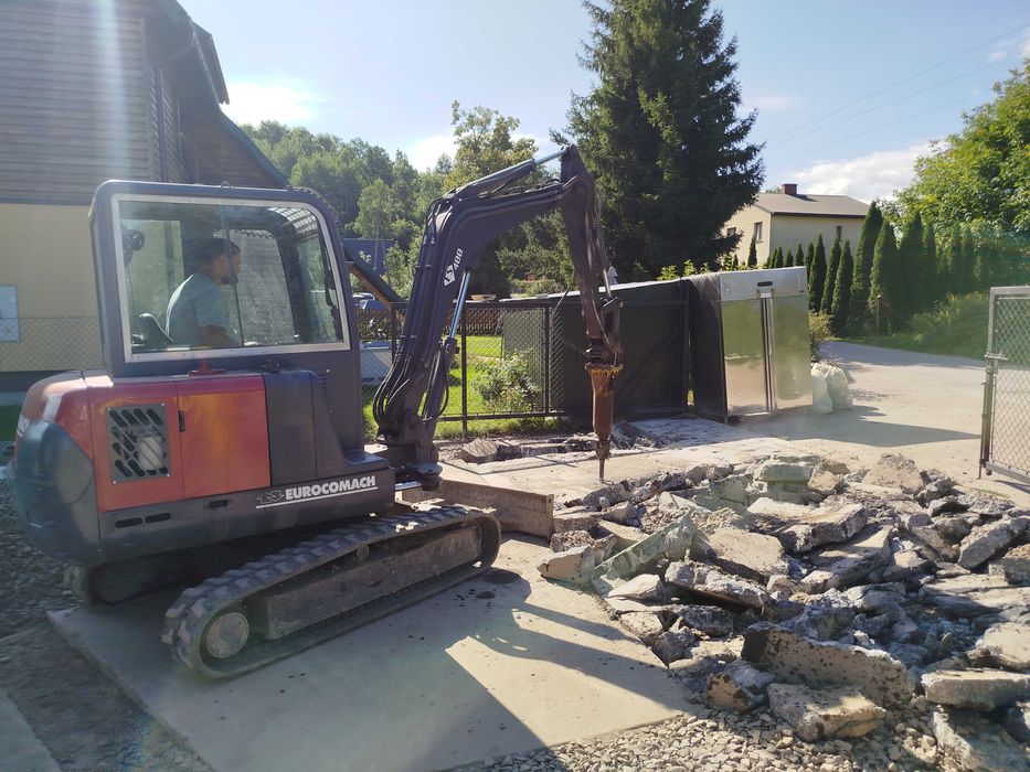 Roboty ziemne, usługi koparką 4t, rozbiórki obiektów budowlanych