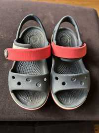 Sandalki sandaly crocs granatowo czerwone rozmiar c7