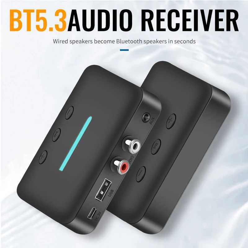 Bluetooth 5.3 Audio Odbiornik T88 - AUX RCA USB MP3 HIFI Bezprzewodowy