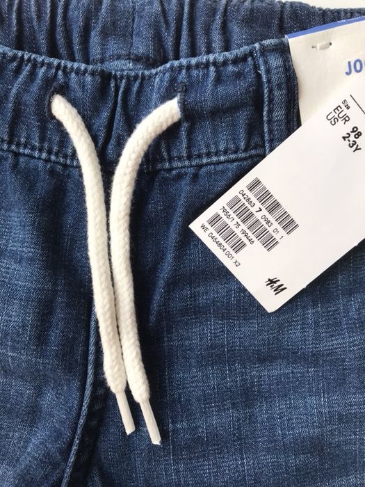 H&M джинсовые джоггеры джинсы штаны