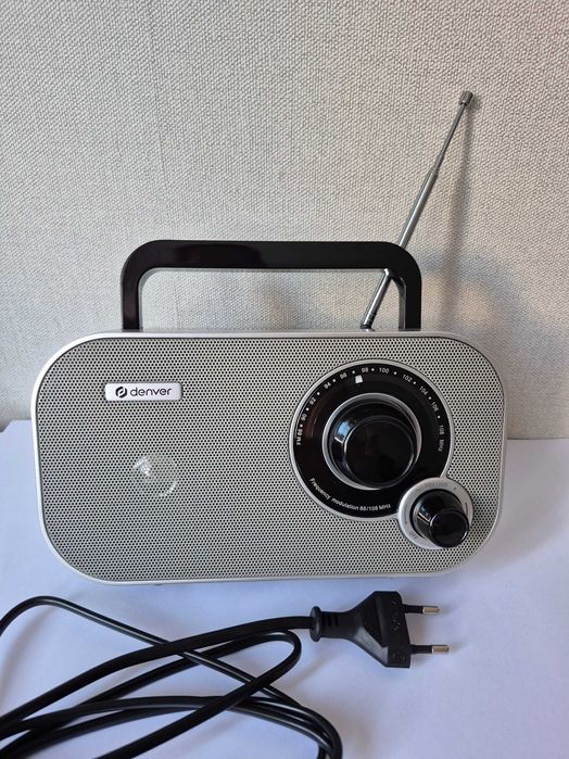 Denver TR-51 – przenośne retro radio FM - szary kolor