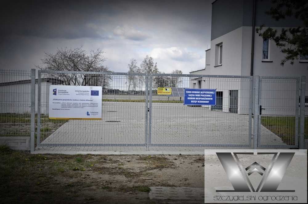 Furtka | Bramka wejściowa ogrodzeniowa z panela 2D Czarna + słupy