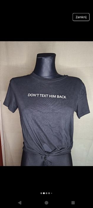 Bluzka t-shirt top modna stylowa czarna