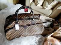 Duża walizka torba podróżna Louis Vuitton damier ebene LV Krata brąz
