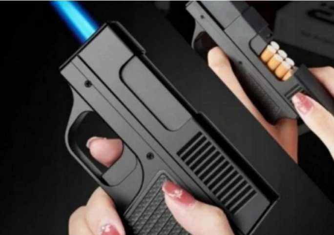 Pistolet papierośnica z zapalniczką