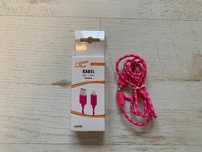 Kabel USB na 8 PIN 1m różowy