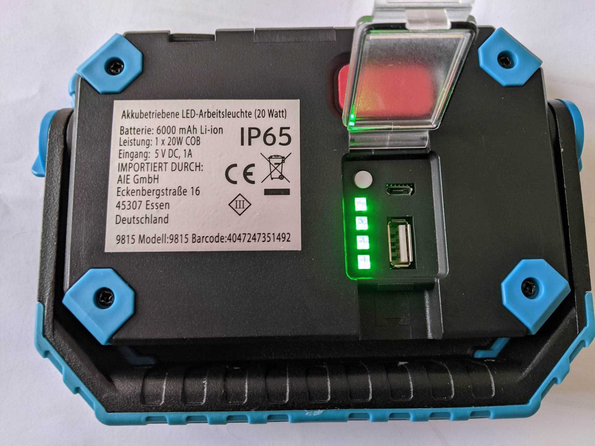 Ліхтар акумулятор прожектор павербанк USB Power Bank фонарь Workzone