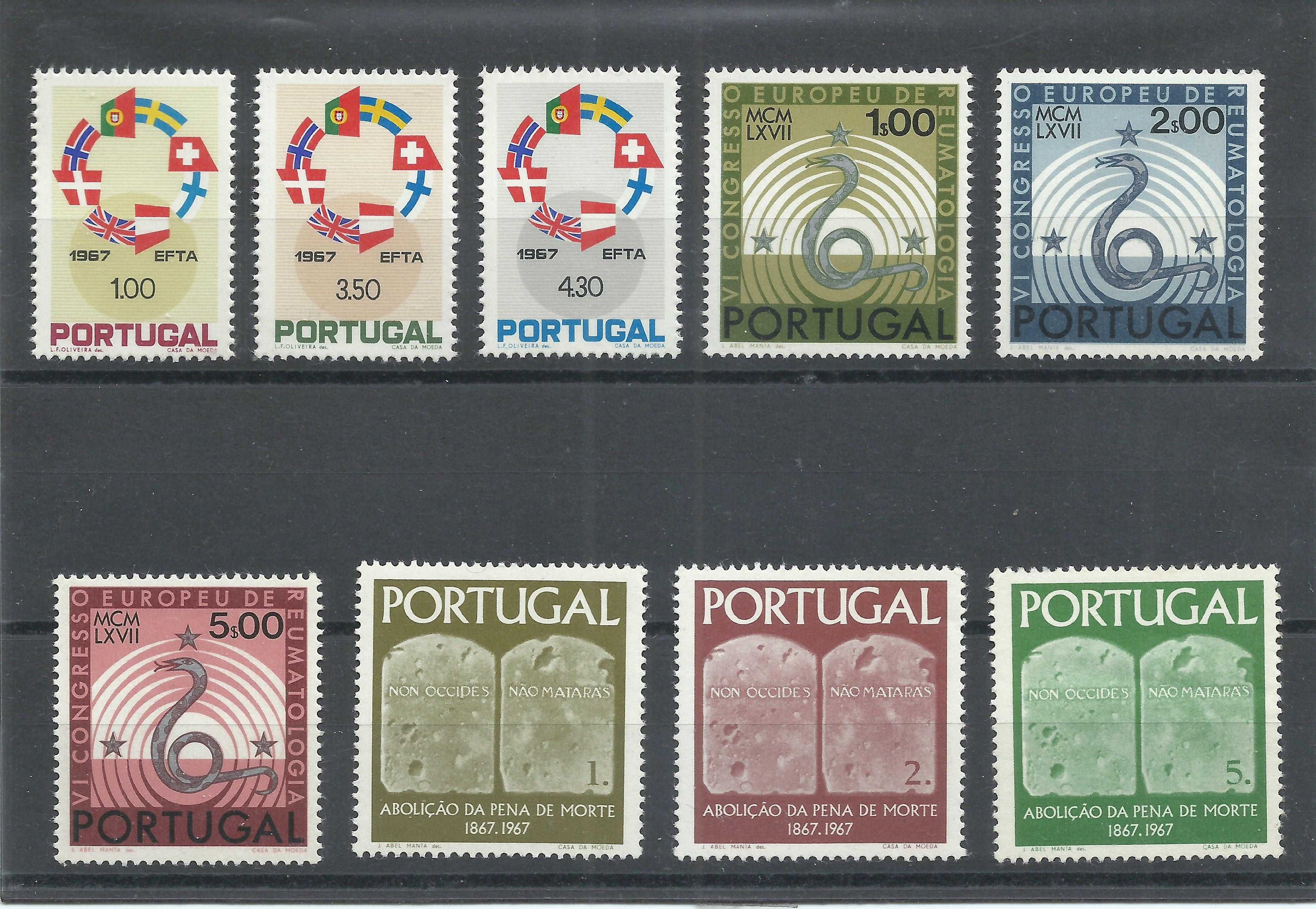 Selos portugueses – Ano completo, 1967 – Como novos S/charneira