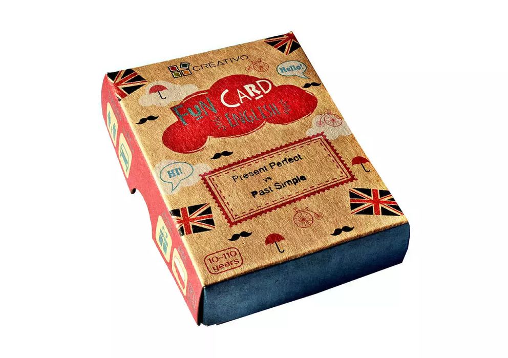 Fun Card English. Present Perfect vs Past Simple. Creativo