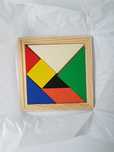 Tangram gra logiczna drewniana układanka klocki puzzle 10x10cm