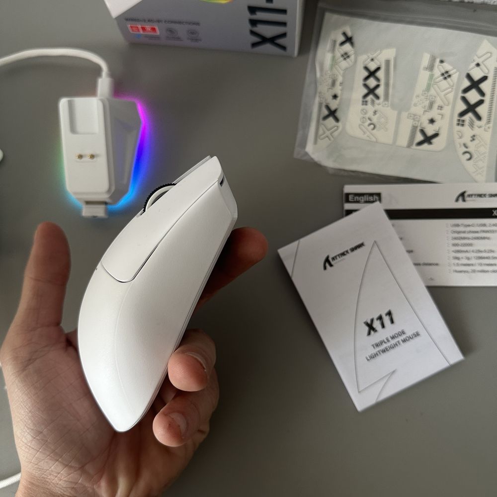 ‼️Безпровідна ігрова мишка Attack shark x11  (2,4\Bluetooth\USB) NEW‼️
