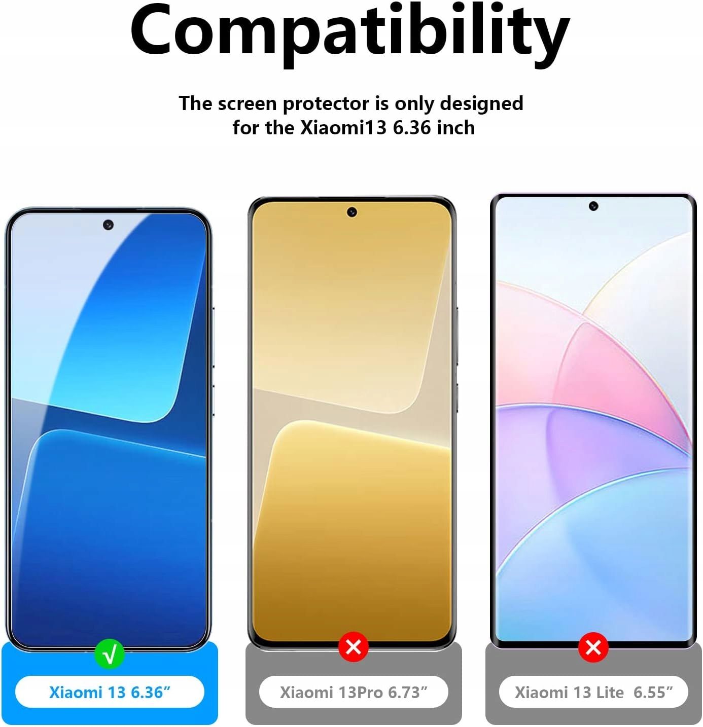 NEW'C - Zestaw 3x Szkło Hartowane do Xiaomi 13
