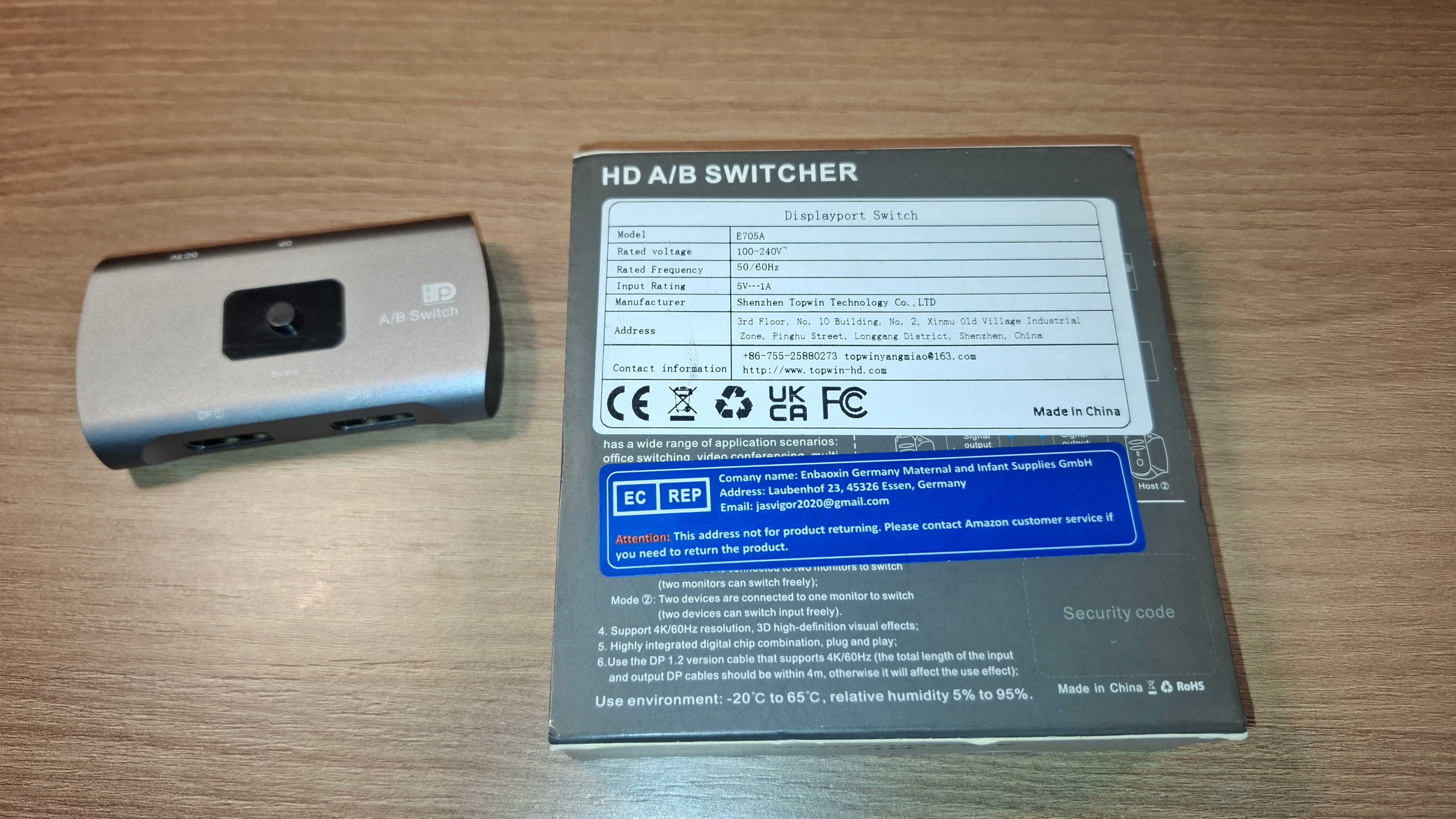 A/B Switch Z57 - 4K - DisplayPort