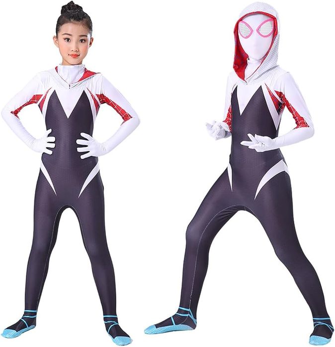 Wyjątkowa Sukienka Spider Gwen dla dzieci - Kostium Cosplay 150Cm