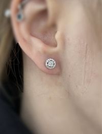 Серьги с бриллиантами 0.45ct золото 585