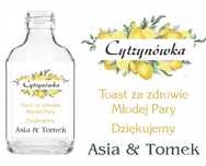 Butelka 100ml setka na nalewkę eliksir cytrynowy ŚLUB WESELE 100 sztuk