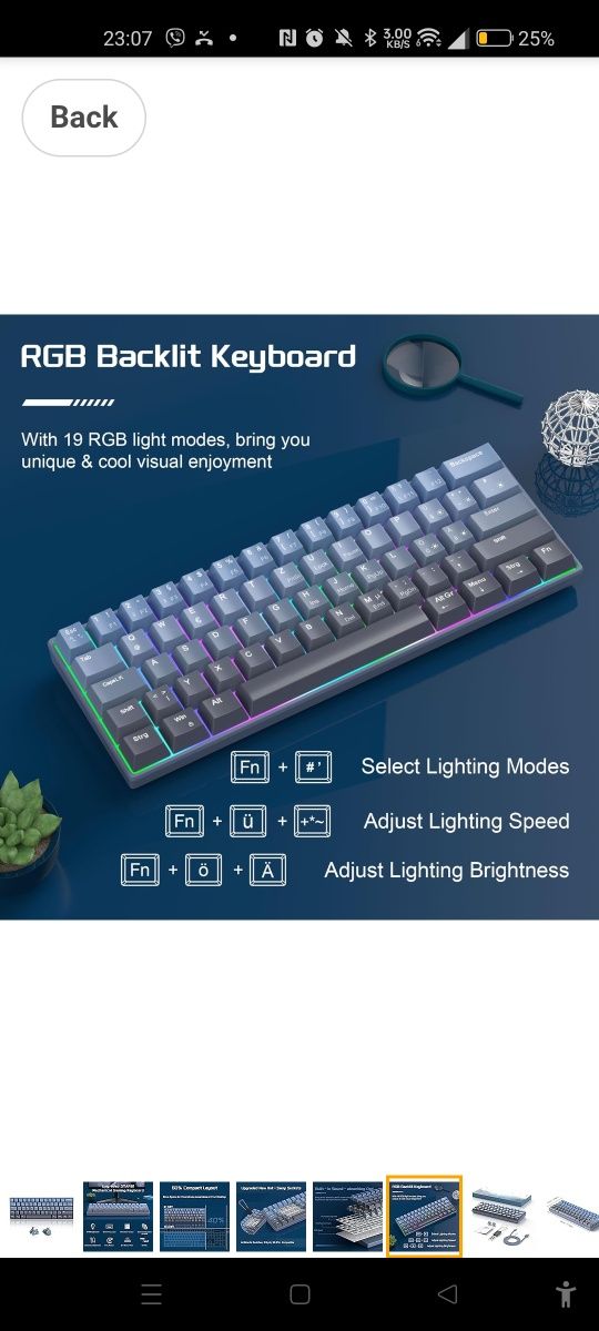 Клавіатура MageGee MK-STAR61 60% Mechanical