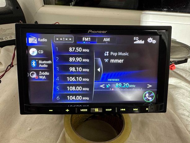 Pioneer AVIC-F50BT navi GPS BT Zestaw Wina CD Mp3 DVD EQ