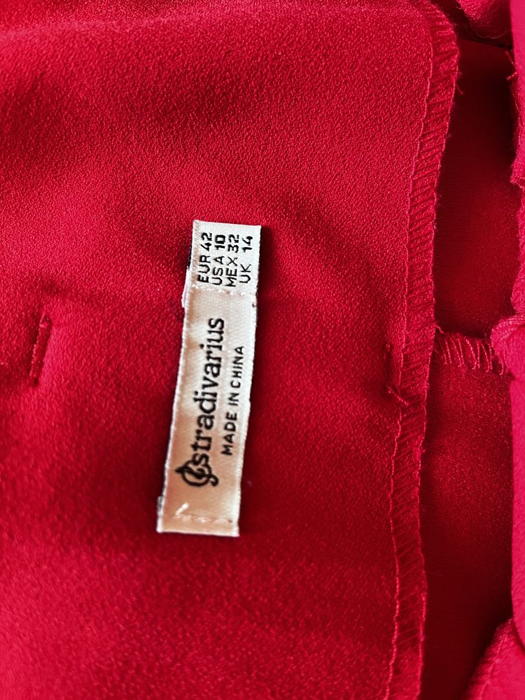 Stradivarius брюки штани червоні
