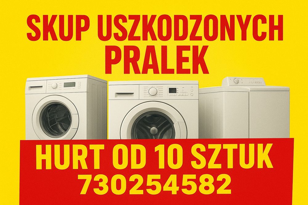 SKUP AGD  Pralek Pralki uszkodzone - sprawne - odbiór hurt od 10 sztuk
