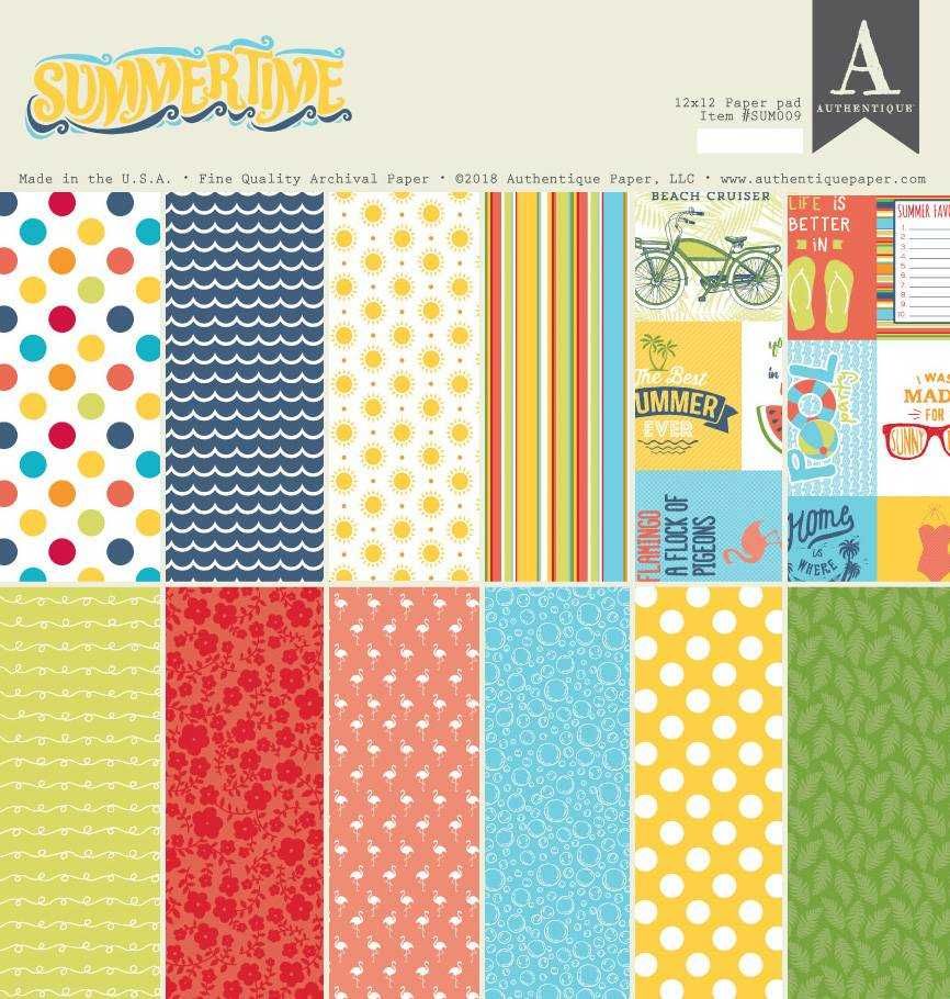 Set de scrapbooking by Authentique ´Summertime´