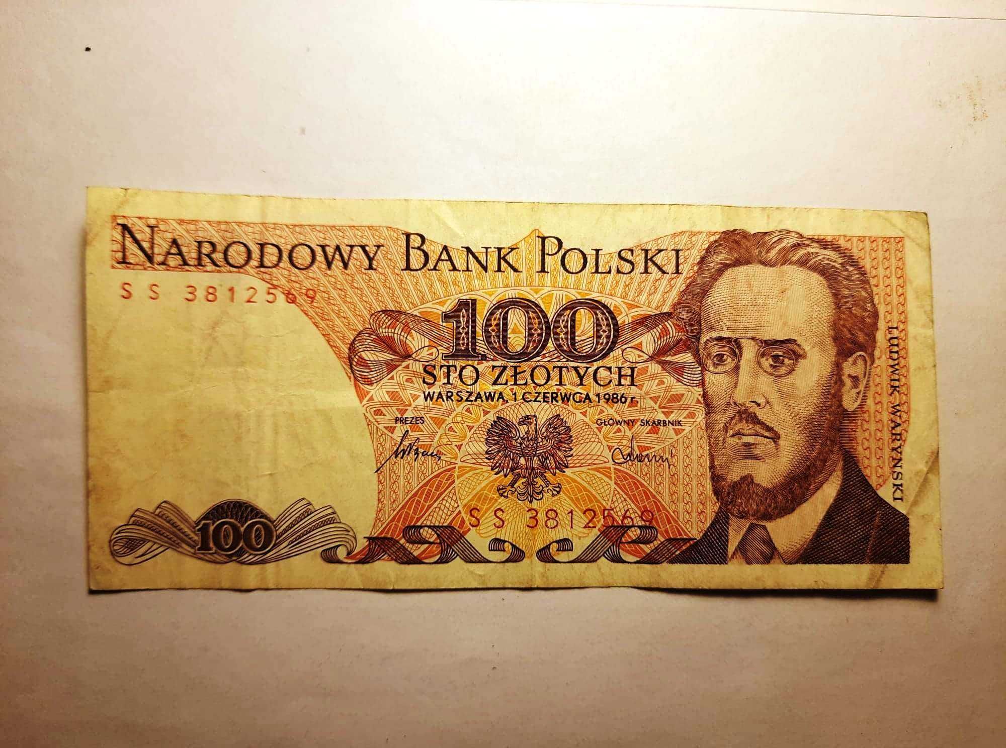 Banknot PRL – 100 zł, 500 zł, 1000 zł, vintage design, PRL, retro