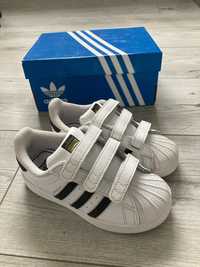 Adidas superstar biale na rzepy rozmiar  26 jak nowe