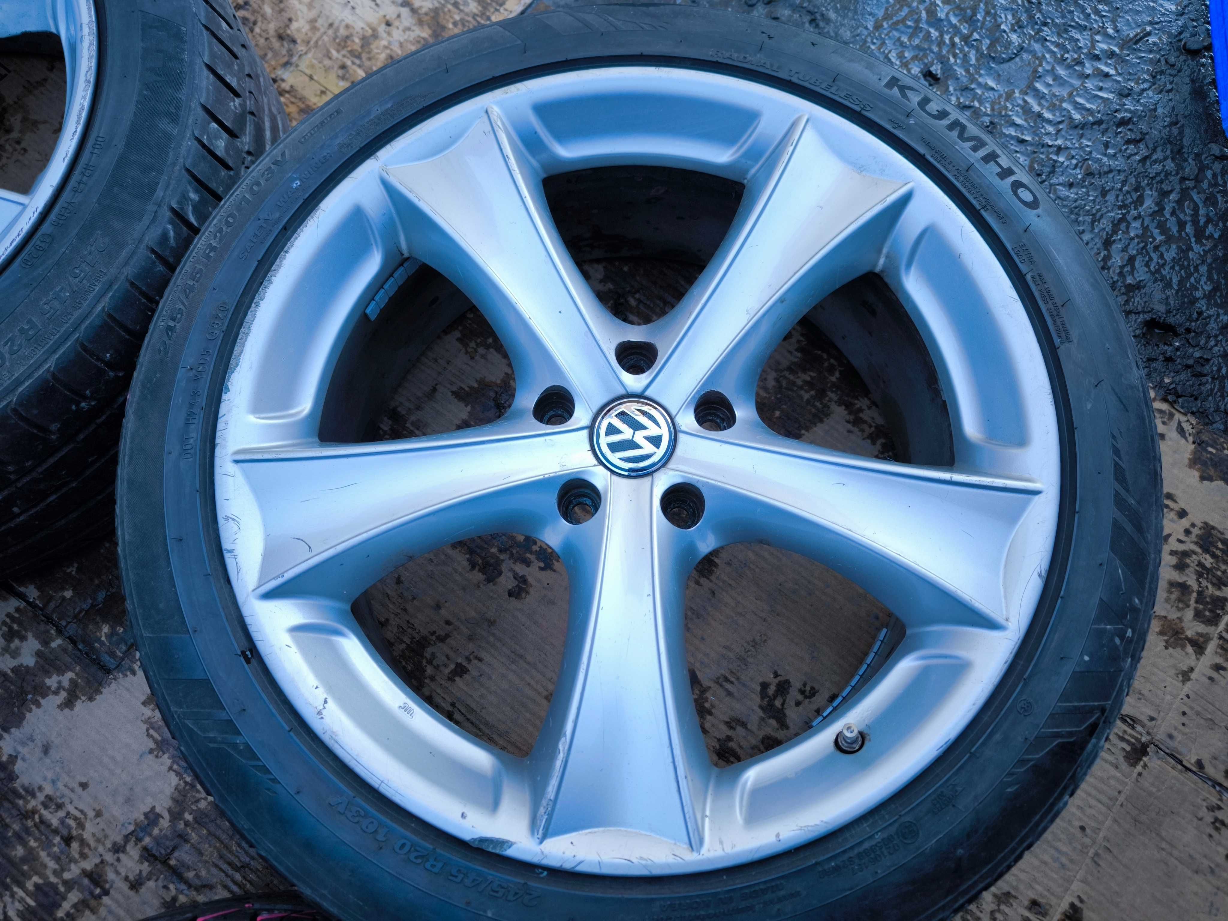 Koła VW Touareg Amarok T5 T6 T7 20 cali 5x120 ET45 Opony 245/45