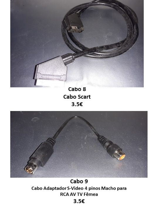 Vários Cabos e Adaptadores