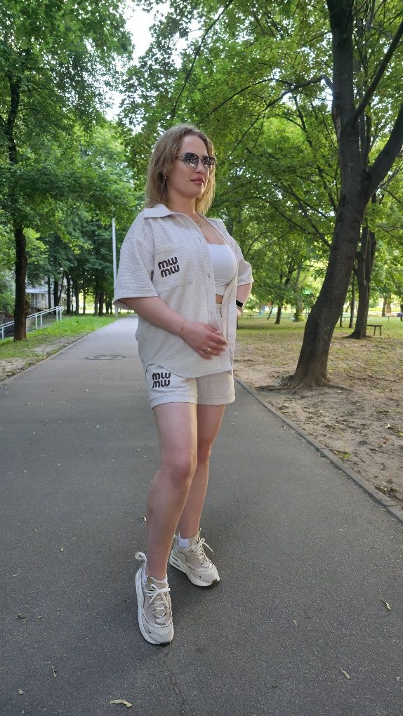 Костюм  Miu Miu вафельна тканина