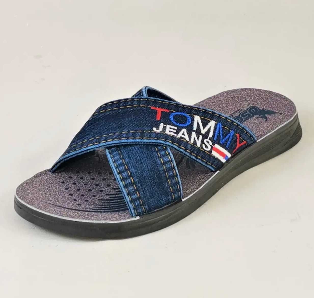 Мужские Шлёпанцы Джинсовые Тапочки Сланцы Tommy Jeans