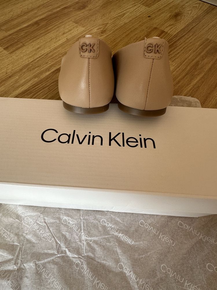 Балетки, туфли, кожа Calvin Klein 8 1/2 (39-39,5)