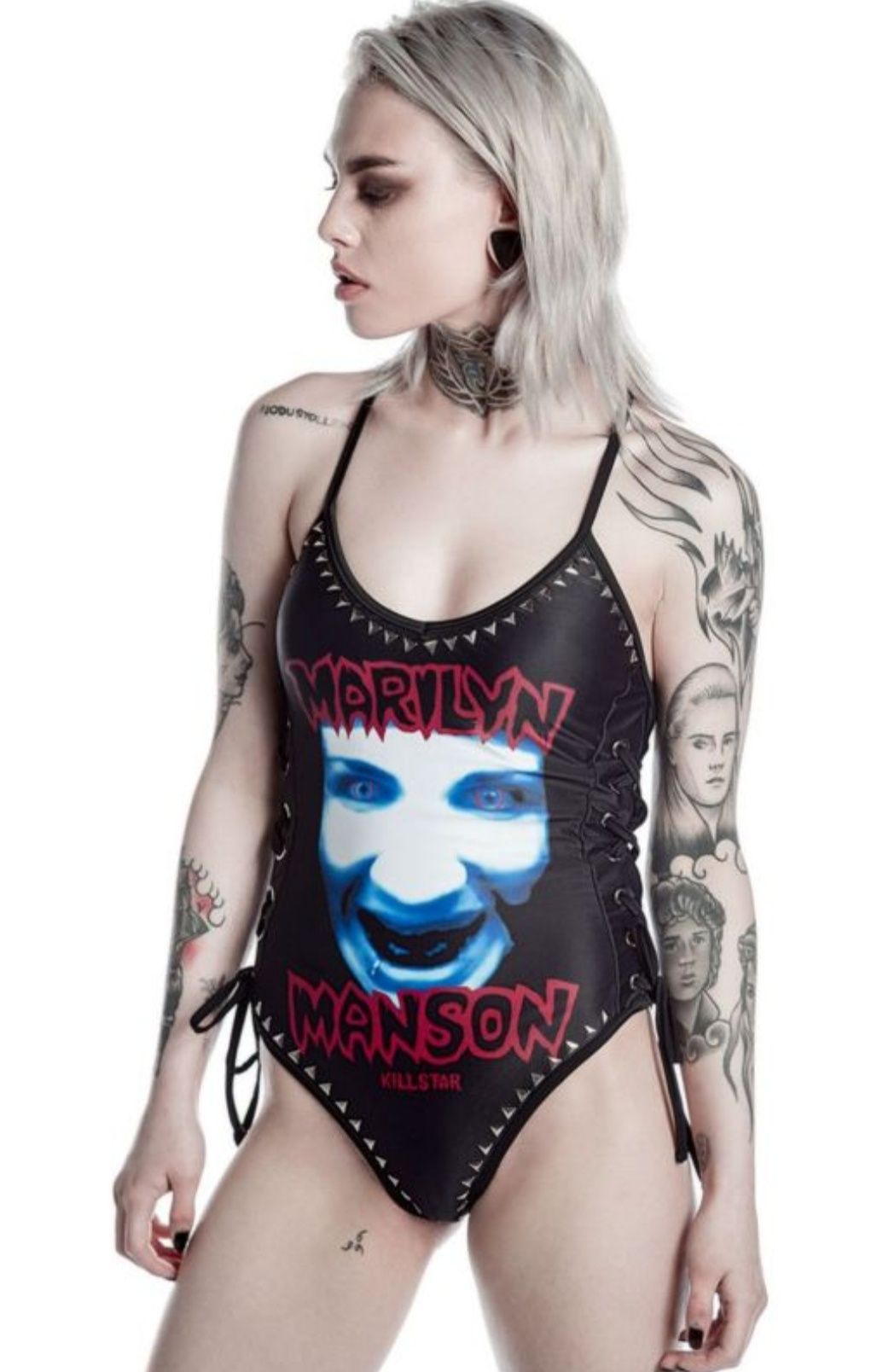 Killstar X Marilyn Manson Купальник рок металл фотосессия