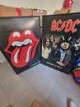 Quadros emoldurados ACDC e ROLLING STONES