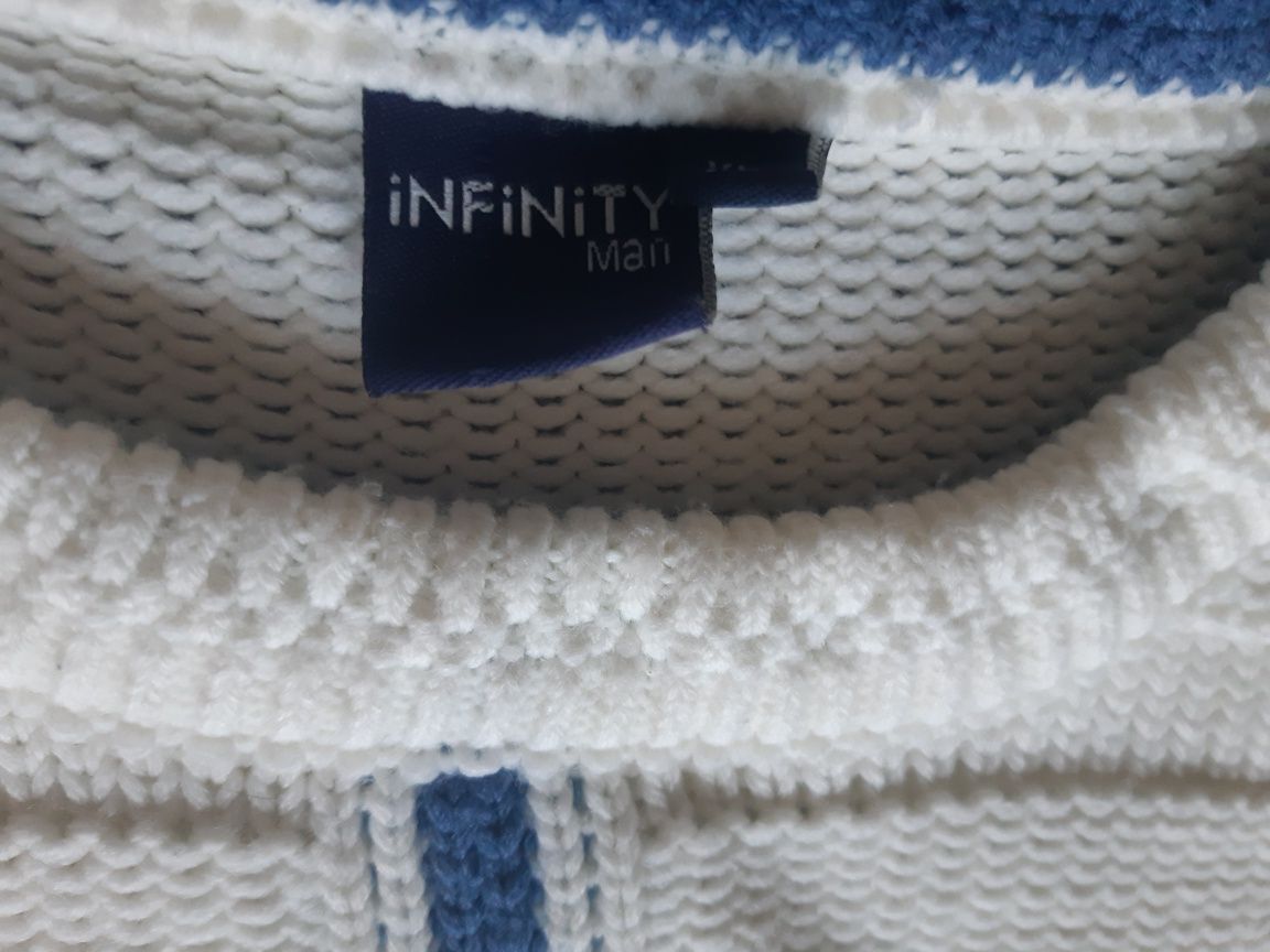 Biały sweter dla Pana infinity man roz.XL