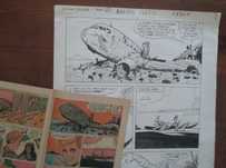 1964 - prancha de banda desenhada + comic - Ensign Pulver original art