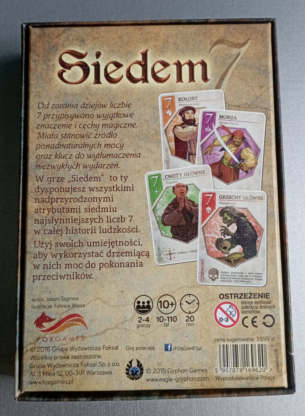 Gra karciana "Siedem"