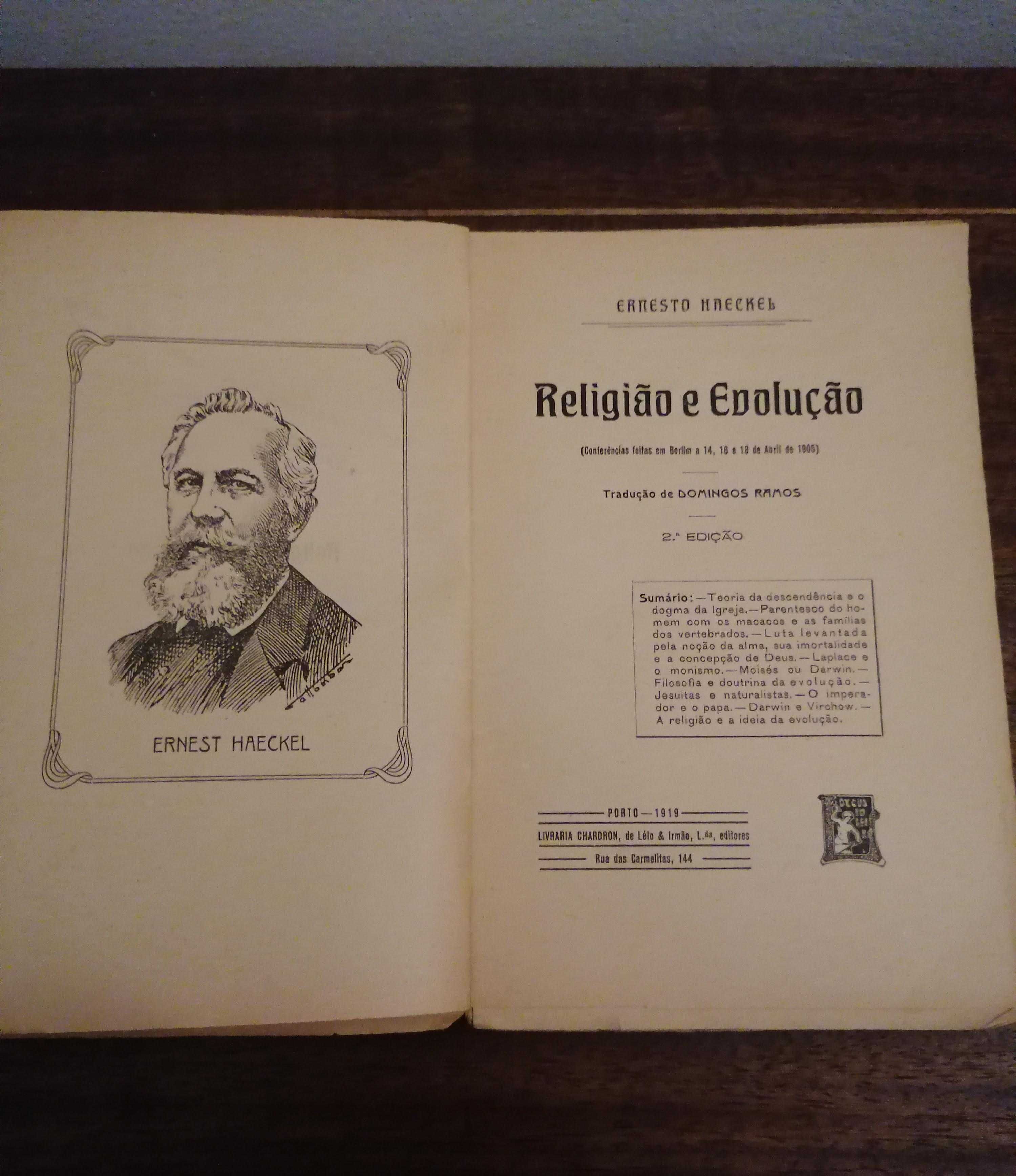 "Religião e Evolução" de Ernesto Haeckel (2ª Edição - 1919)
