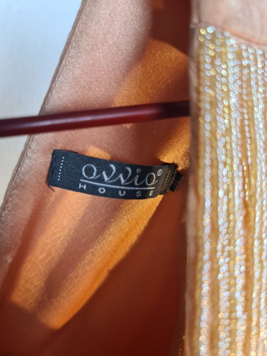 Vestido senhora chiffon salmão M