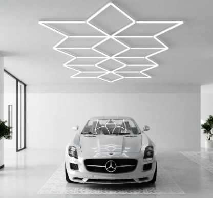 Oświetlenie hexagon IP65 lampy led garaż salon studio wysoka jakość