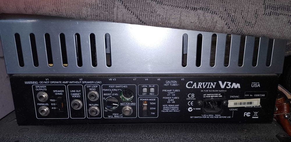 CARVIN V3M Усилитель, +EGNATER Rebel 112X 80Вт кабинет+Footswitch