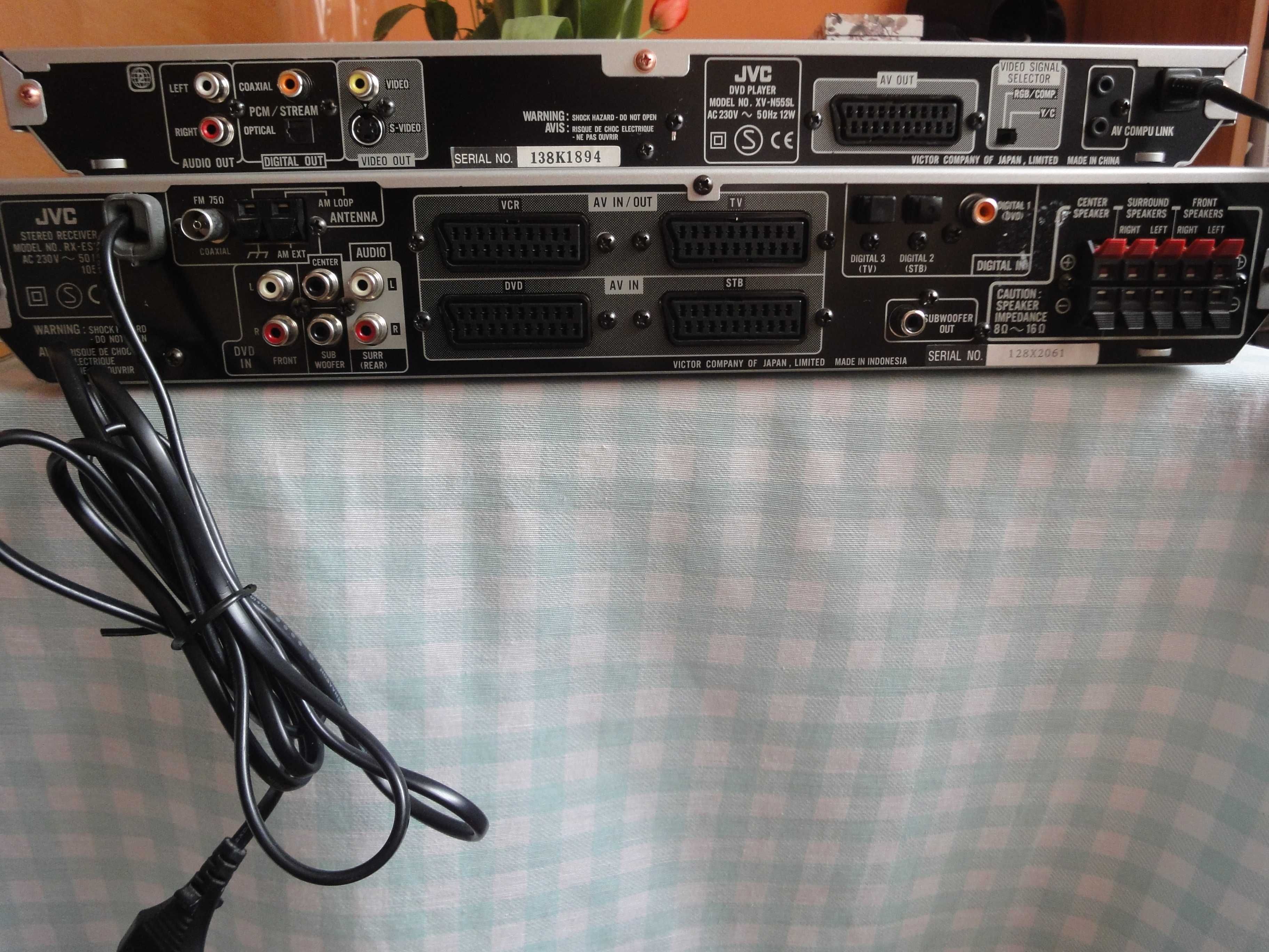 odtwarzacz dvd JVC + amp