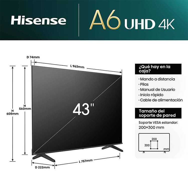 Hisense 43A6N TV 43''
