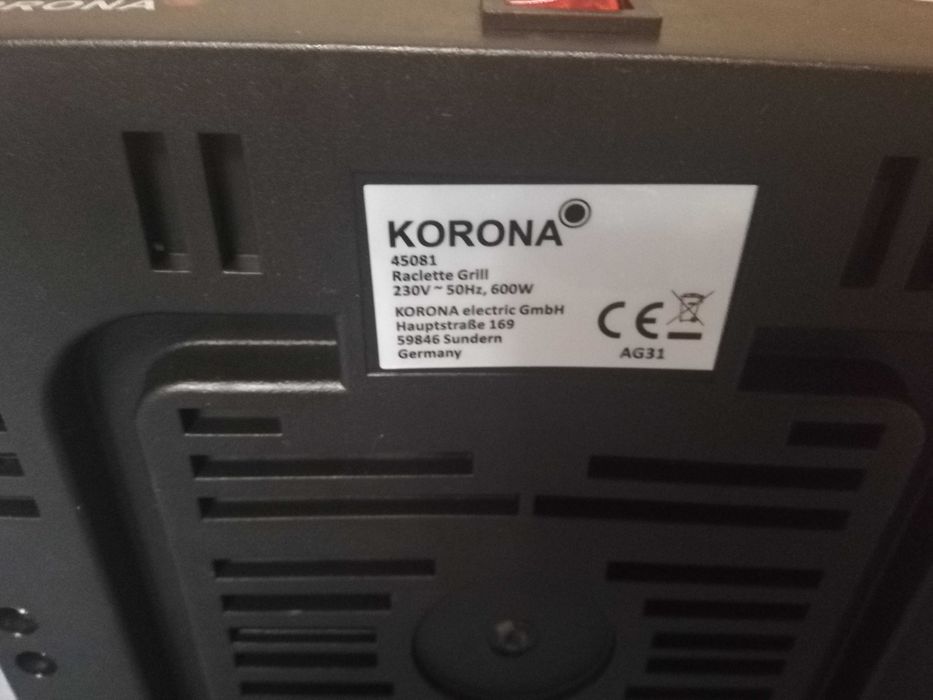 Raclette grill elektryczny KORONA