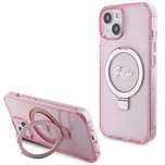 Etui Guess Ring Stand Script Glitter MagSafe na iPhone 15 Plus / 14 Pl