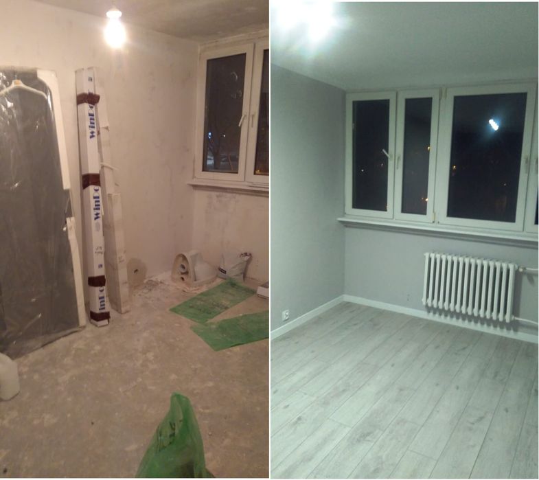 Usługi remontowe, wykończenia wnętrz, gładzie, płytki, karton gips