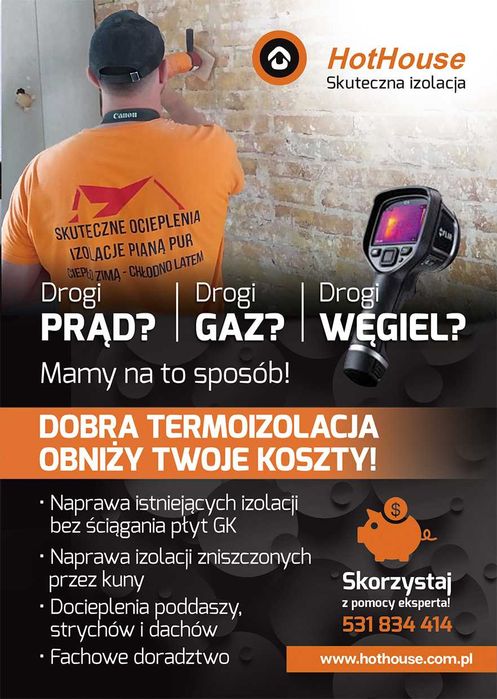 Ocieplenia Izolacje piana PUR - Naprawa Ocieplenia Poddasza Wełna